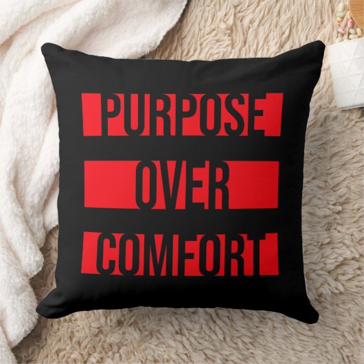Purpose Over Comfort Motivation Mindset Growth クッション (ブランケット)