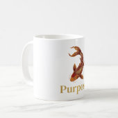 Purpose – Timeless Koi Symbol of Strength Gift コーヒーマグカップ (正面左)