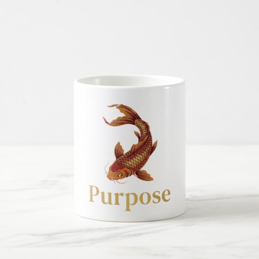 Purpose – Timeless Koi Symbol of Strength Gift コーヒーマグカップ (中央)
