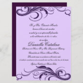 purpuraa invitaciones deキンセアニェラ 招待状 (正面/裏面)