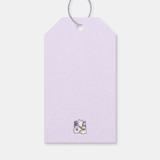 Purr-anormal Cat-tivity – ハロウィーンキャットデザイン ギフトタグ (裏面)