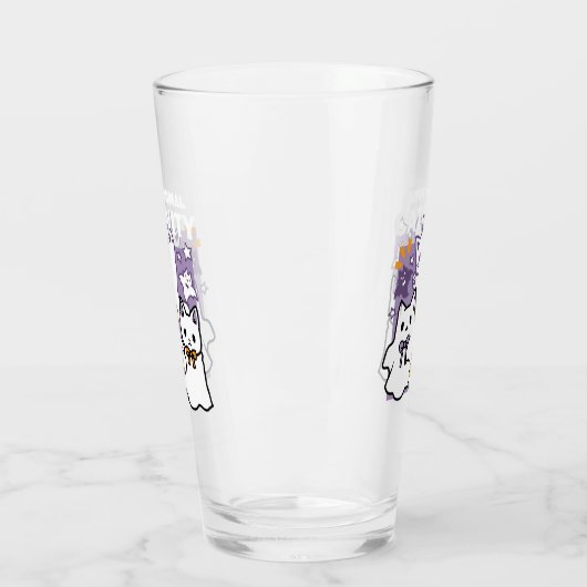 Purr-anormal Cat-tivity – ハロウィーンキャットデザイン タンブラーグラス (左)