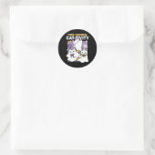 Purr-anormal Cat-tivity – ハロウィーンキャットデザイン ラウンドシール (バッグ)