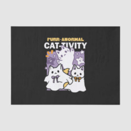 Purr-anormal Cat-tivity – ハロウィーンキャットデザイン 薄葉紙