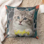Purr-fecently Cozy：猫パーソナライズされたの写真 クッション (ブランケット)