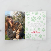 Purr-fectクリスマスおもしろいポープリントツリー猫好き シーズンカード (内部)