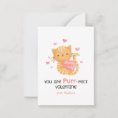 Purr-fectバレンタインデー教室 ノートカード (正面)