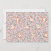 Purr-fectパーティー猫フローラ1stバースデーフォト 招待状 (裏面)