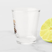 Purr-fectブレンド：キャット&コーヒー用のコーヒーデザイン ショットグラス (右)