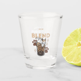 Purr-fectブレンド：キャット&コーヒー用のコーヒーデザイン ショットグラス