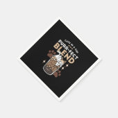 Purr-fectブレンド:キャット&コーヒー用のコーヒーデザイン スタンダードカクテルナプキン (角)