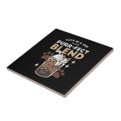 Purr-fectブレンド:キャット&コーヒー用のコーヒーデザイン タイル (側面)