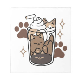 Purr-fectブレンド：キャット&コーヒー用のコーヒーデザイン ノートパッド