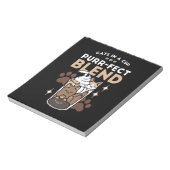 Purr-fectブレンド:キャット&コーヒー用のコーヒーデザイン ノートパッド (回転)