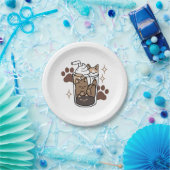 Purr-fectブレンド：キャット&コーヒー用のコーヒーデザイン ペーパープレート (パーティー)