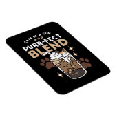 Purr-fectブレンド:キャット&コーヒー用のコーヒーデザイン マグネット (右側)