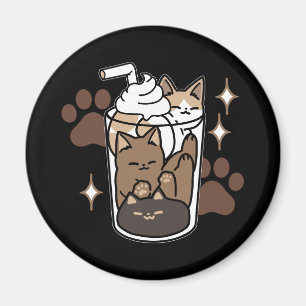 Purr-fectブレンド:キャット&コーヒー用のコーヒーデザイン マグネット