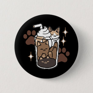 Purr-fectブレンド:キャット&コーヒー用のコーヒーデザイン 缶バッジ