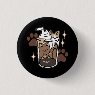 Purr-fectブレンド:キャット&コーヒー用のコーヒーデザイン 缶バッジ