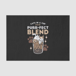 Purr-fectブレンド：キャット&コーヒー用のコーヒーデザイン 薄葉紙
