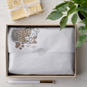 Purr-fectブレンド：キャット&コーヒー用のコーヒーデザイン 薄葉紙 (ギフト)