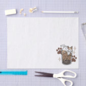 Purr-fectブレンド：キャット&コーヒー用のコーヒーデザイン 薄葉紙 (クラフト)