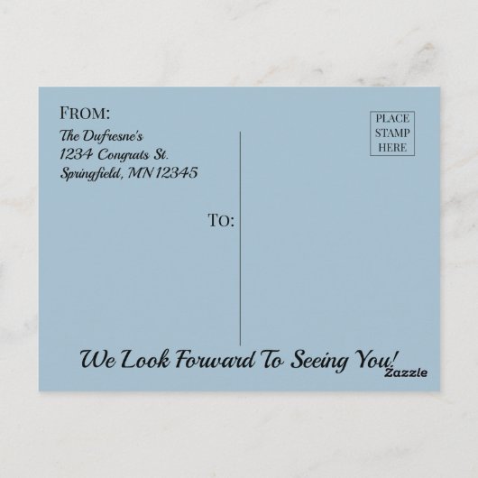 「Purr-fect」の新しいねこ発表 ポストカード (裏面)