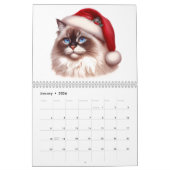 Purr-fect Christmas: 2026 Cat Calendar カレンダー (1月 2026)