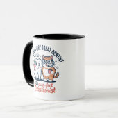 Purr-fect Dental Duo | Funny Cat and Tooth Mug Des マグカップ (正面左)