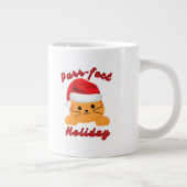Purr‑fect Holiday Christmas Cat Lover Mug ジャンボコーヒーマグカップ (右)