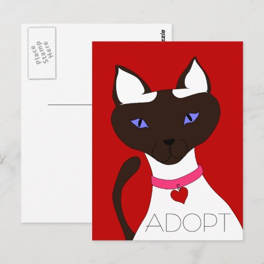Purr-fect Moira ADOPTはがき ポストカード (正面/裏面)