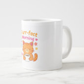 Purr-fect Morning Cat Coffee Mug – Cute Cat Lover  ジャンボコーヒーマグカップ (正面右)