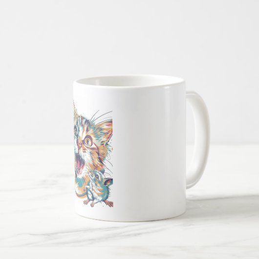 Purr-fect Sips:猫好き魅力的のマグカップ コーヒーマグカップ (正面右)