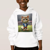 "Purr-fect Striker: The 3D Soccer Cat" キッズパーカー (正面)