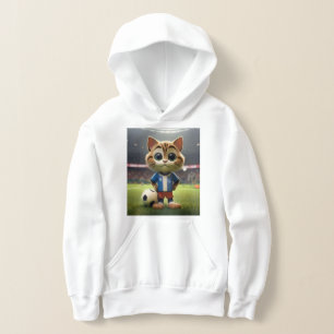 "Purr-fect Striker: The 3D Soccer Cat" キッズパーカー
