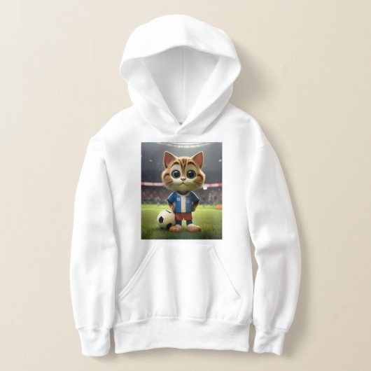 "Purr-fect Striker: The 3D Soccer Cat" キッズパーカー (レイダウン)