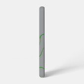 Purr-fectly Content Pink Cat Galaxy Case – Gray Samsung Galaxyケース (左側面)