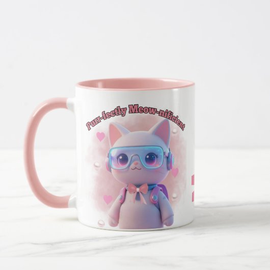 Purr-fectly Meow-nificient Cat Mug マグカップ (左)
