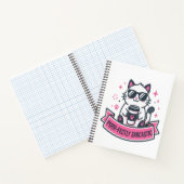 Purr-fectly Sarcastic White Cat Sticker ノートブック (内部)