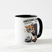 Purr-fectly Sorry: Professional Apologizer Cat マグカップ (正面右)