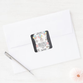 Purr-fecutly One: Catテーマ1歳の誕生日ありがとう スクエアシール