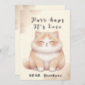 Purr-haps It’s Love Cute Cat Valentine Card シーズンカード (正面/裏面)