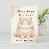 Purr-haps It’s Love Cute Cat Valentine Card シーズンカード (スタンド正面)