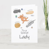 Purr-ific Cat Birthday Card for Her                カード (正面)