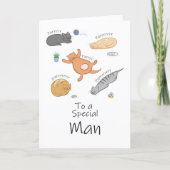 Purr-ific Cat Birthday Card for Him                カード (正面)