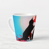 Purr Love - Cat Valentine Balloons -抱き枕 カフェラテマグ (左アングル)