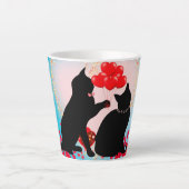 Purr Love - Cat Valentine Balloons -抱き枕 カフェラテマグ (正面)