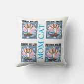 Purr More His Less装飾用クッション- Cute Cat クッション (裏面)