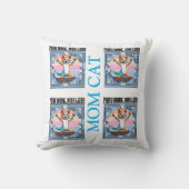 Purr More His Less装飾用クッション- Cute Cat クッション (正面)