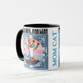 Purr More His Less - Cat おもしろい Mug for Pet lovers マグカップ (正面左)